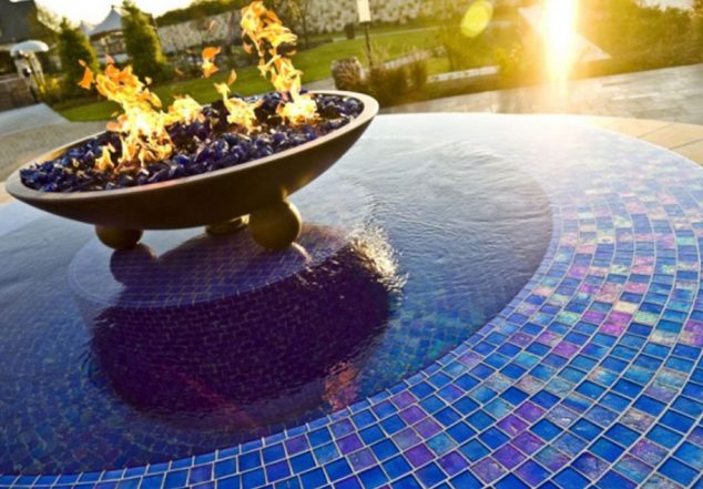 Fire Bowl fountain custom swimming pools champion pools west palm beach